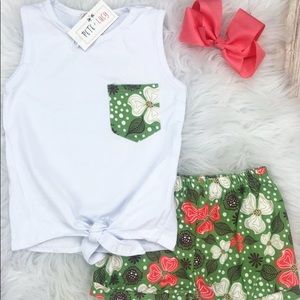 NWT SZ5 Floral Shorts Set